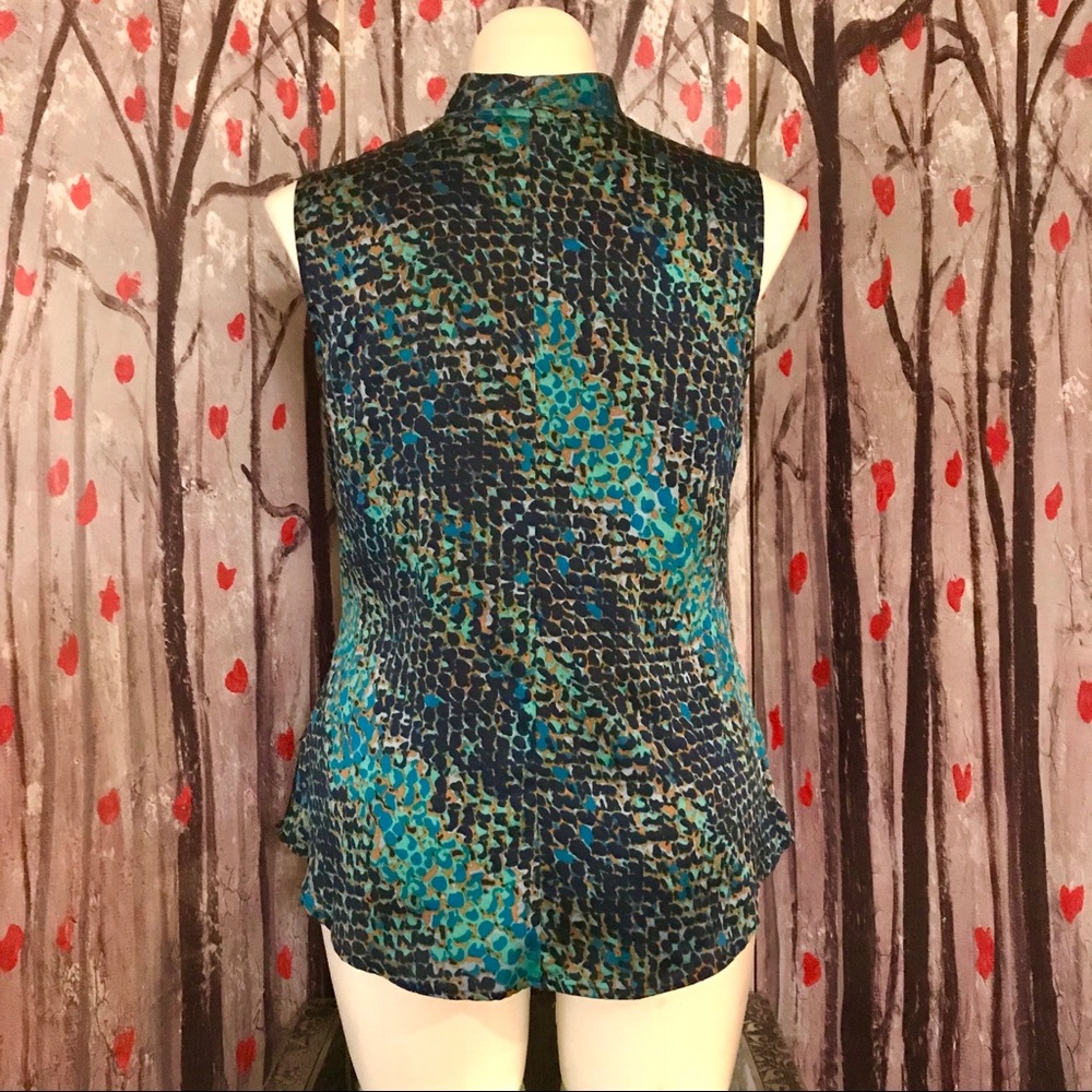 Sharp Snake Python Print Cowl Neck Top-Fits Like … - image 4